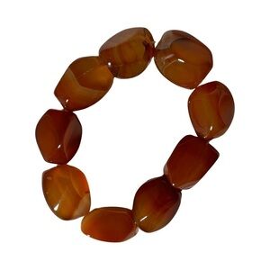 Huge chunky carnelian stretch bracelet